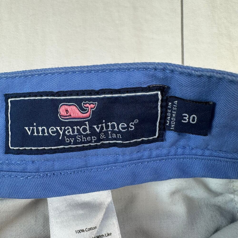 Vineyard Vines Shorts Mens 30 Blue Club Chino 100% Cotton Classic Preppy - Picture 3 of 12